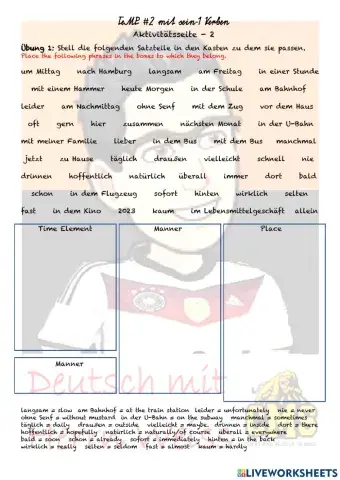 TeMP Wortstellung -2