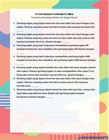 Pernyataan gerbang logika