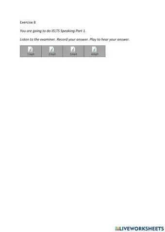 IE3, Unit 7, Speaking, Exercise 8