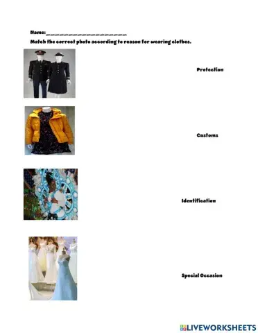 Reason for wearing clothes