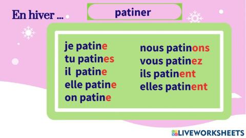 L'hiver - les verbes