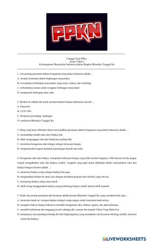 ULANGAN PPKn KELAS 9