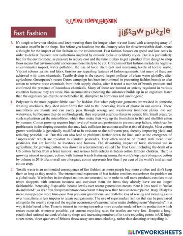 FAST FASHION - jigsaw puzzle