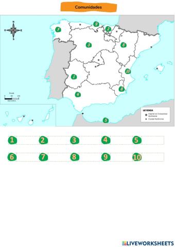 Mapa político España