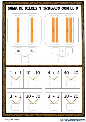 Suma de Dieces y Trabajo con el 0.