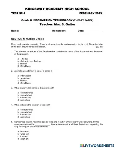 Microsoft Excel - editing and formulas