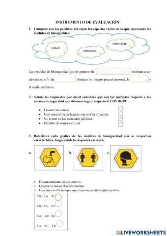 Evaluacion de medidas de bioseguridad