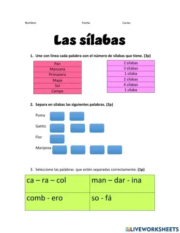 Las sílabas