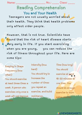 M.4-Reading-You and your health