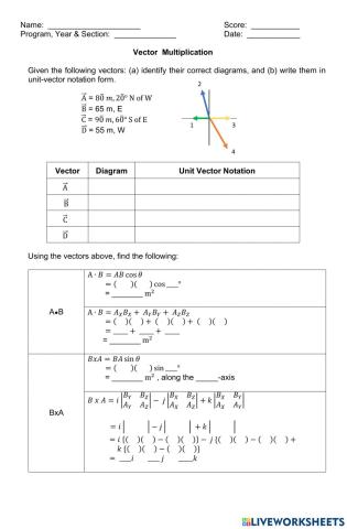Vector Multiplication