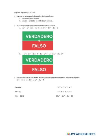 Algebra 2º ESO