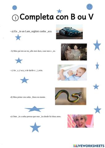 Palabras con B e V en galego 6