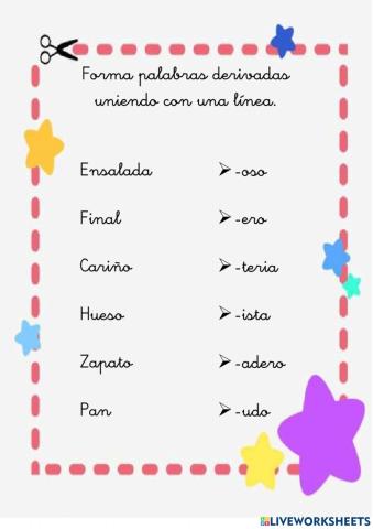 Palabras derivadas