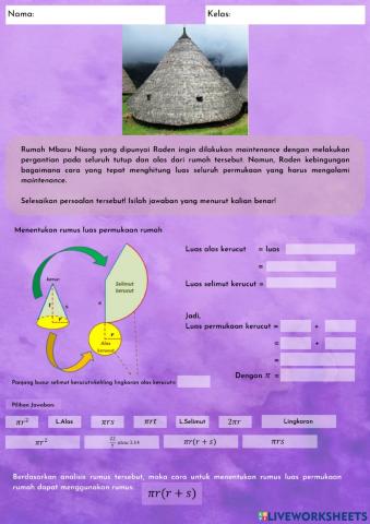 Luas permukaan kerucut