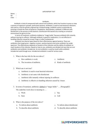 Report text and passive voice