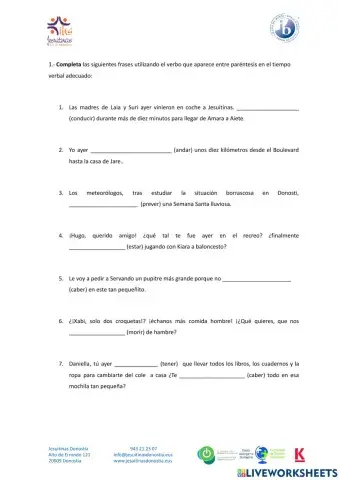 Uso correcto de verbos