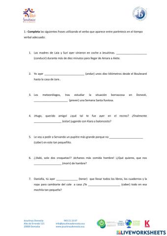 Uso correcto de verbos