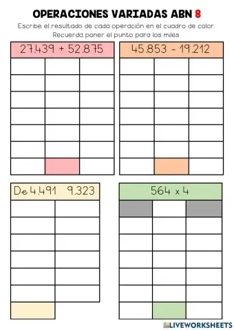 Operaciones de VARIADAS ABN 9