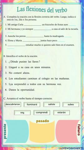 Las flexiones del verbo