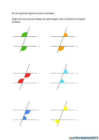Ángulos entre paralelas y una secante