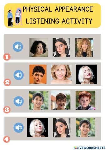 Physical appearance listening activity
