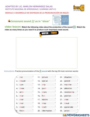 Consonants in English