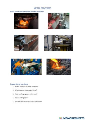 Metal processes