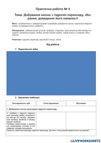 Добування кисню в лабораторії