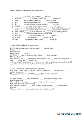 Past Simple or Past Continuous