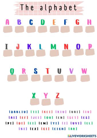 The alphabet