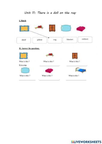 Unit 11: There is a doll on the rug