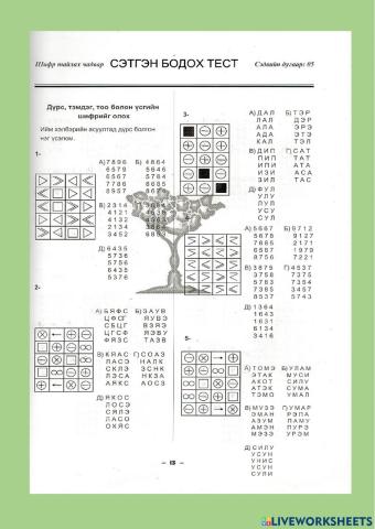 Шифр тайлах IQ