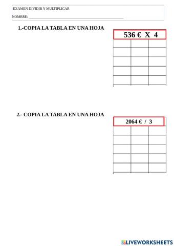 Multiplicar y dividir