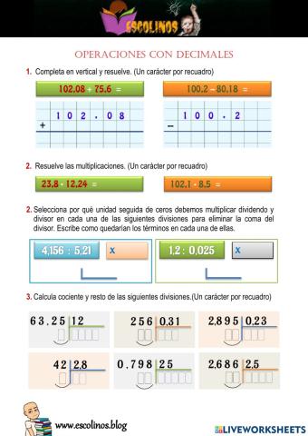 Control Decimales II