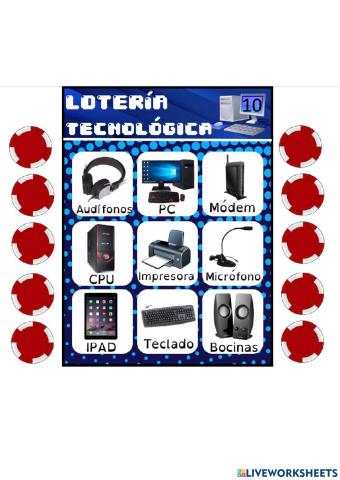 Tablas lotería tecnológica 10-18