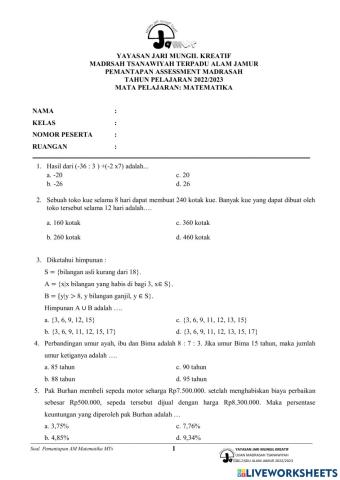 Pemantapan am matematika
