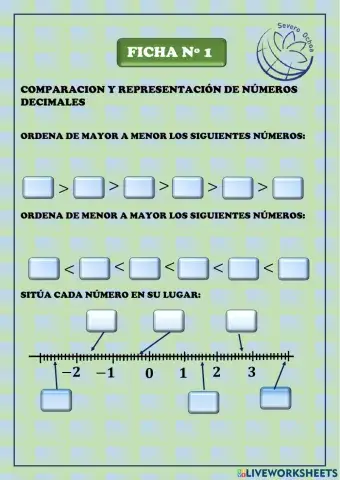 Orden y representacion de numeros decimales