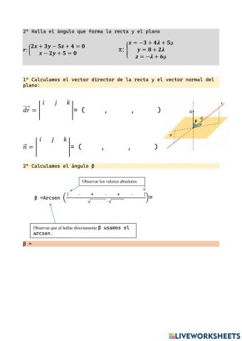 Ángulo recta-plano 2