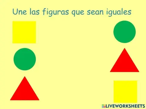 Unir las figuras geométricas