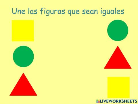 Unir las figuras geométricas