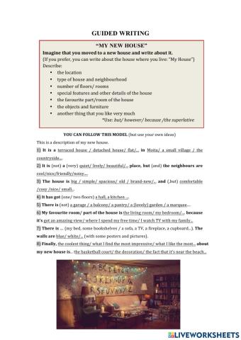 Guided Writing: My new house
