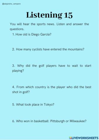 Listening Sports News