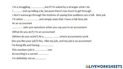 I'm an accountant song