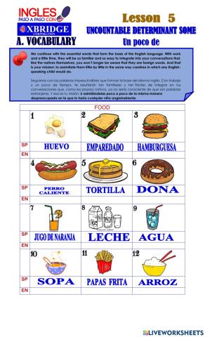 Lección 5. Uncountable Determinant “SOME” Un poco de