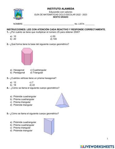 Repaso 2do trim matematicas