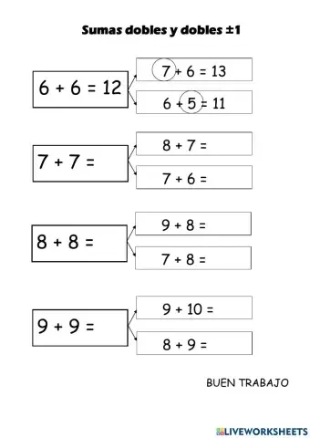 Suma de doble, suma +1, -1