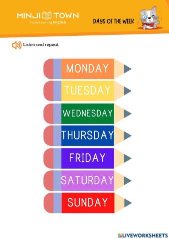Days of the week