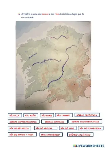 Mapa físico de galicia andré