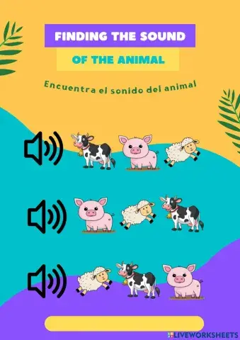 Finding the soung of the animal