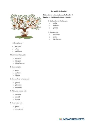 La famille de Pauline